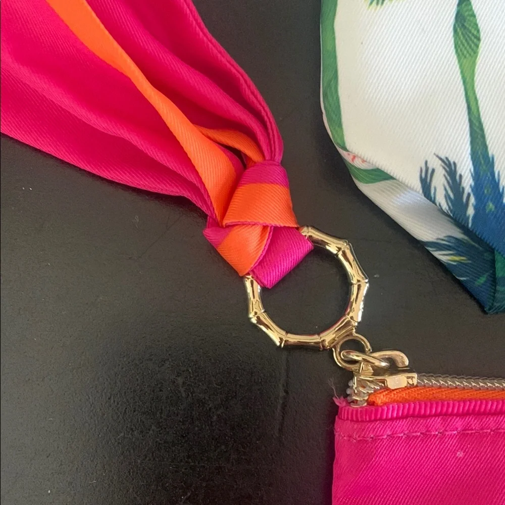 Estee Lauder Colorful Satin Cosmetic Bags Ruben Toledo Design Keepsake Butterfly